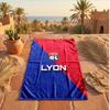 Lyon FC Baskılı Mikrofiber Plaj Havlusu Hızlı Kuruyan Emici Büyük Havlu Plaj Yüzme Seyahat İçin
