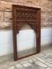 Hand Carved Mango Wood Window Frame: Antique Floral Wall Decor