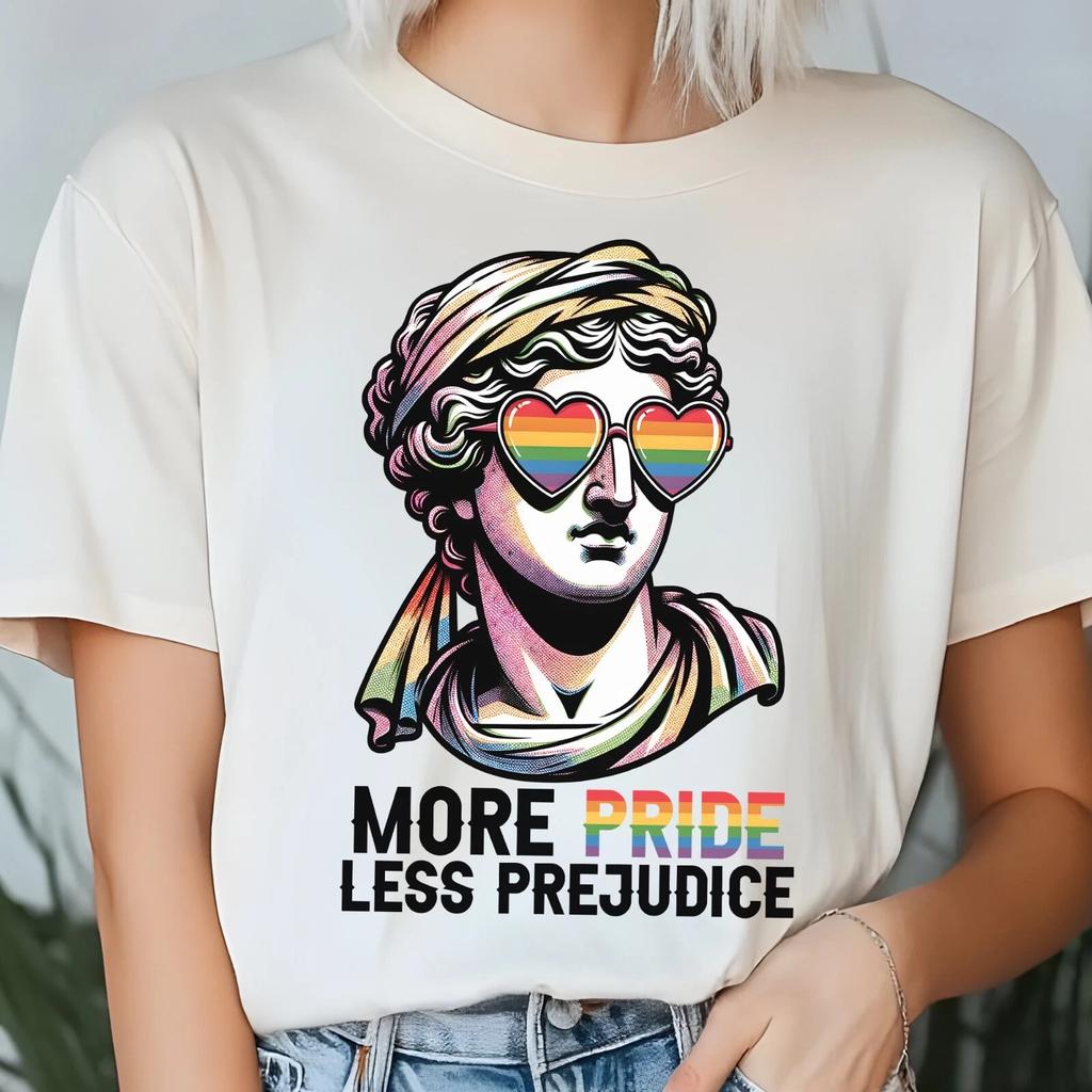 More Pride, Less Prejudice T-Shirt, LGBTQ+ Equality Shirt, Inclusivity Tee