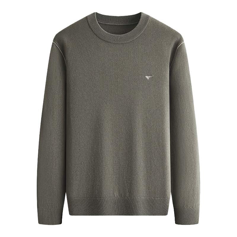 SEPTWOLVES Men's Thin Cashmere Round Neck Pullover Sweater