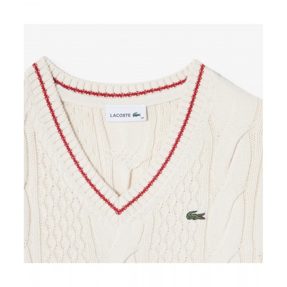 Lacoste Women S Tipping Point Cable veSt [off White]