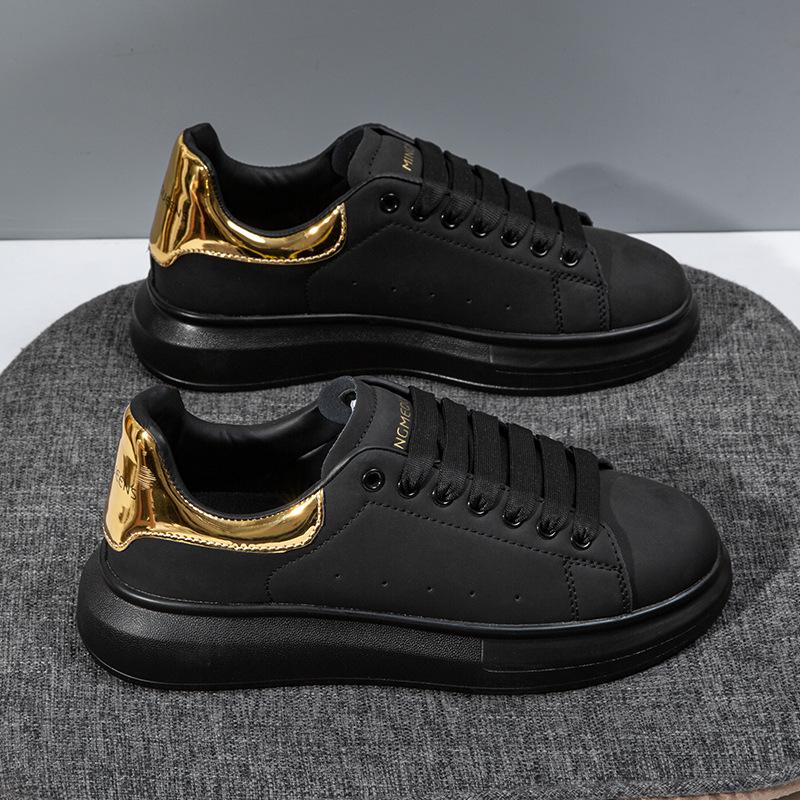 Italian McQueen Little White Shoes Women's 2025 New Spring and Autumn Board Shoes Platform Height Increase Couple Men's Shoes Versatile Sports and Le