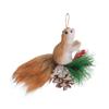 Artificial Squirrel Christmas Hanging Ornament Holiday Pendant Home Wall Decor Christmas Tree Decoration