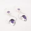 Natural Iolite Gemstone 925 Sterling Silver Handmade Drop/Dangle Earrings 2.07" EE-170-4