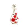 Antike Blume Pipa Pflaumenblüte Brosche High-End Weiblichkeit Exquisite Brosche Retro Nischen Pin Hanfu Mit Schmuck