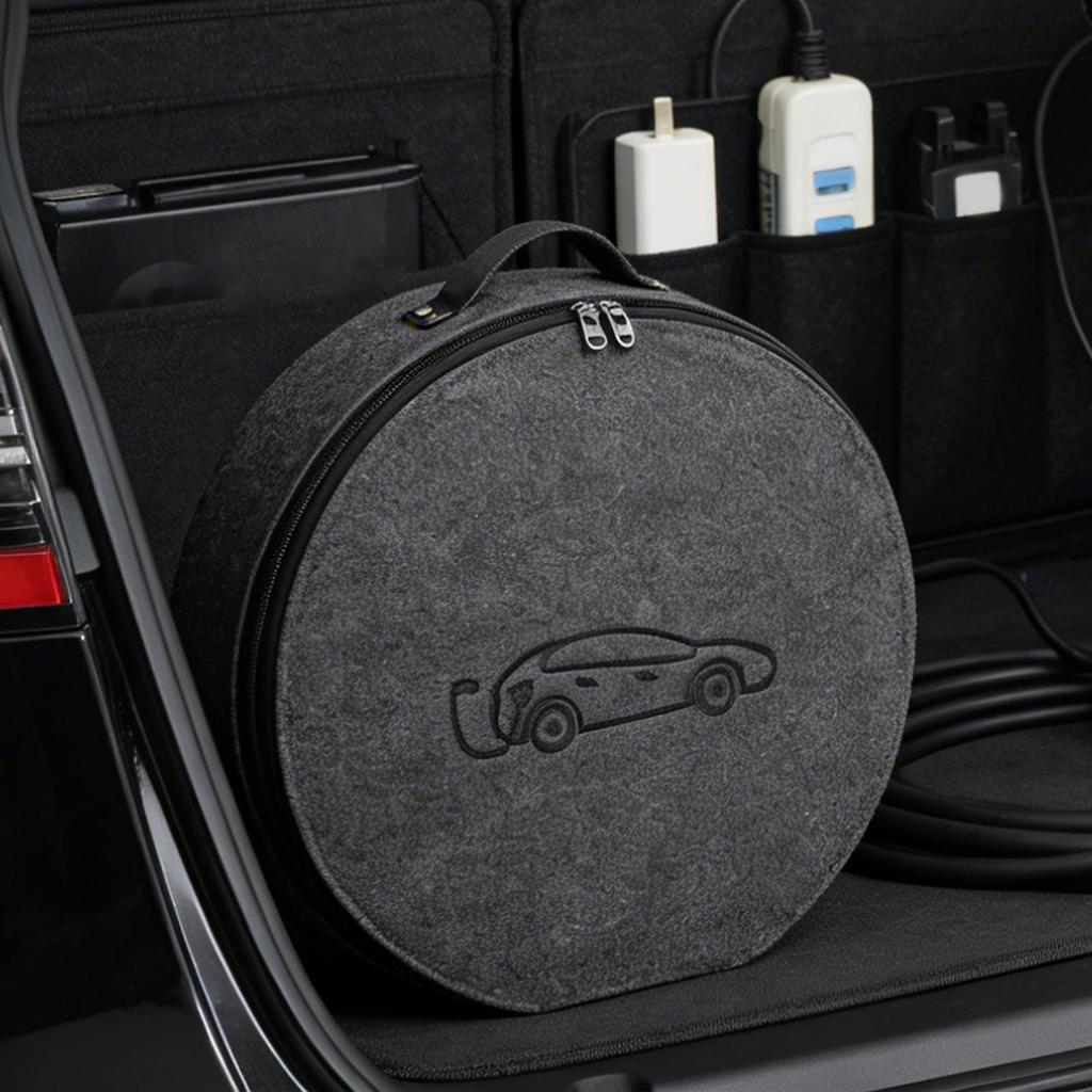 EV Charging Cable Storage Bag Electric Car Charger Box Charging Organizer Jumper Cable Bag Waterproof Organizer
