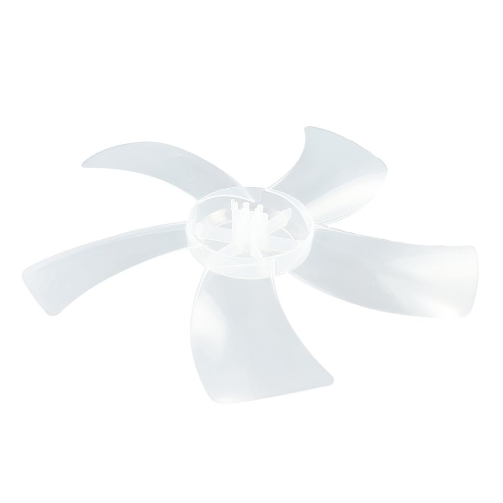 12 Inch For Pedestal Fan Blade with Nut Cover Plastic Replacement Part with Five Leaf Design for Noise Reduction and Durability
