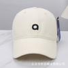 Solid color simple letter embroidery big head circumference baseball cap spring and summer new versatile face small sunshade cap