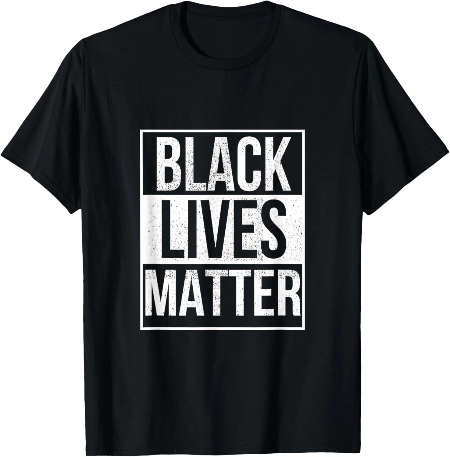 

BLM T-Shirt - Distressed Black Lives Matter Tee Gift Unisex T-Shirt L