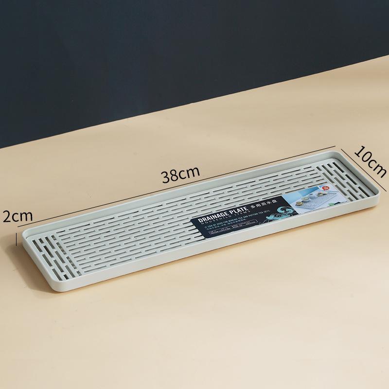 Double-Layer Plastic Draining Tray: Durable Household Tea, Bowl & Chopstick Storage Rack