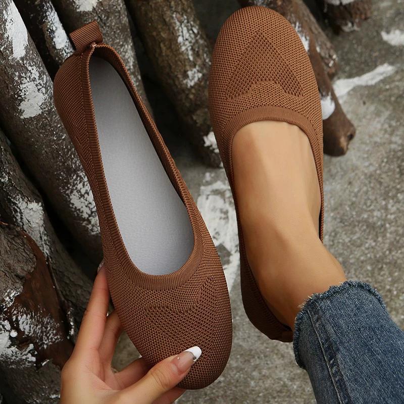 Fashion Large Size Flat Shoes Spring and Autumn New Casual Walking Shoes A Slip-on Single Shoes Women