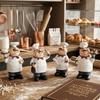 Figurines Décoratives Série Chef Créatif,Ornements pour Boulangerie,Restaurant & Cuisine,Cadeau pour Parents,Amis Chefs,Cadeau de Noël