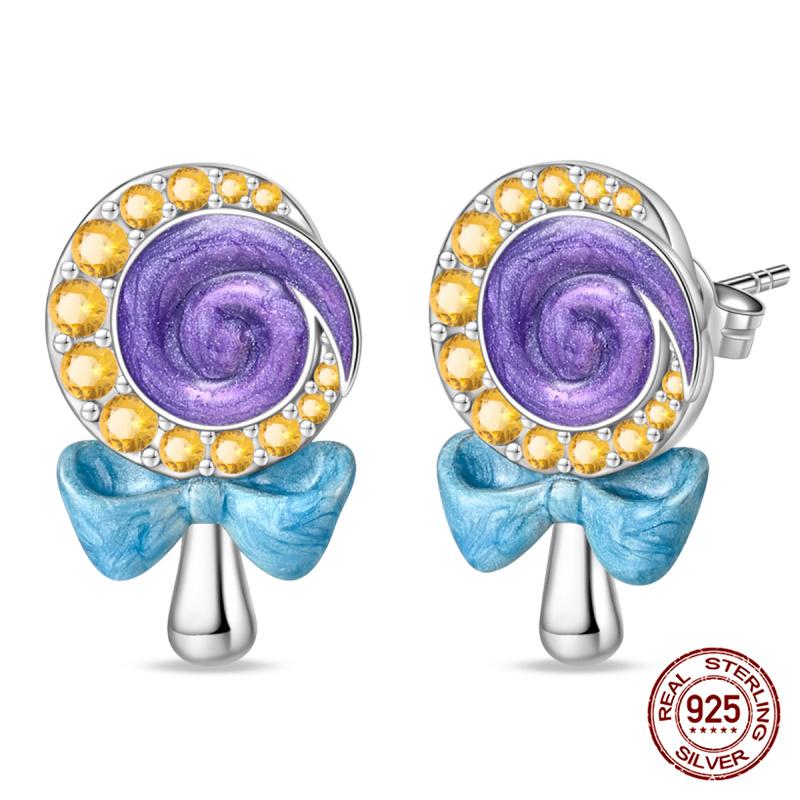 Original 100% S925 Silver Sweet Cherry Strawberry Sweetheart Avocado Women's Earrings Engagement Anniversary Gift