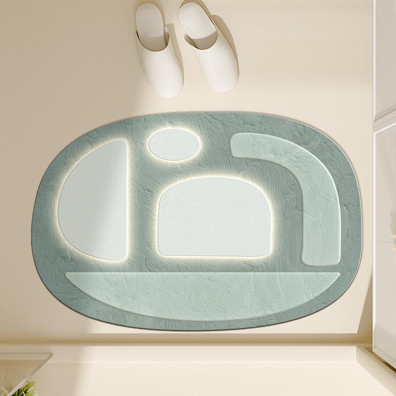 Badezimmermatte, Diatomeenerde, rutschfeste saugfähige Kissenmatte, Toilette, Küchenfußmatte, Toilettentürmatte