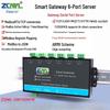 Isolated 6-Channel RS485 To Ethernet MQTT Server Module