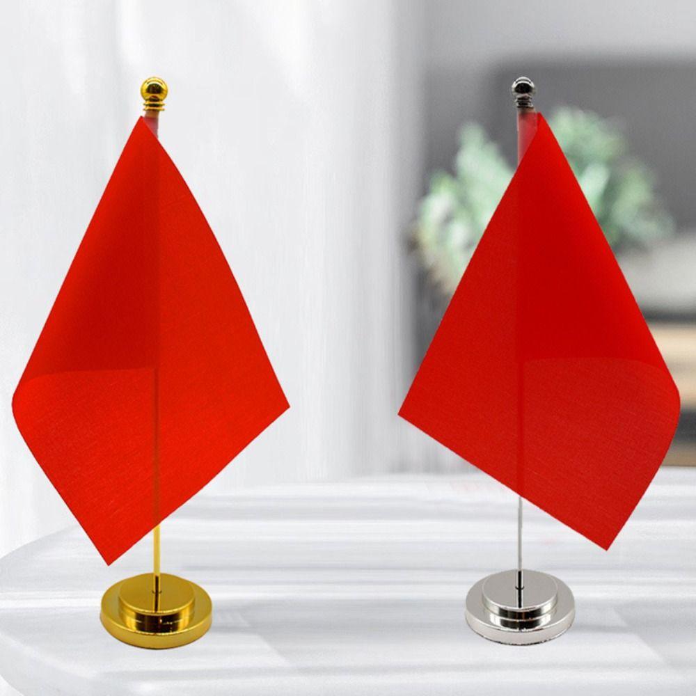 Bezšroubový stolní držák na vlajku Kovový stožár Jednoduchý stojan na vystavení vlajek Zasedací místnost