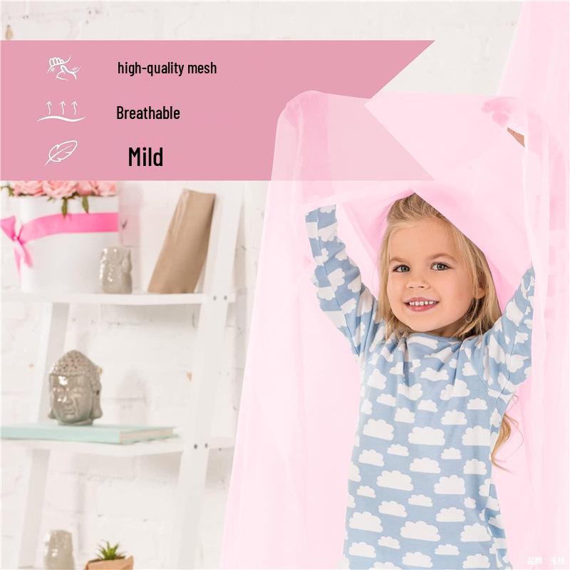 Summer Mosquito Net Canopy: Encrypted Folding Dome for Princess Bed with Free Installation