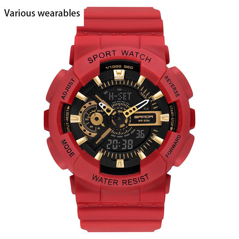 Neue Mode Trendy Jugend männer und frauen Uhren Outdoor Wasserdicht Leuchtende Multifunktions Elektronische Uhr