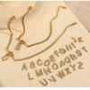 Gold Plated Letter Knot Charm Bracelet Women 26 Alphabet Initials Titanium Steel Luxury Minimalist Jewelry