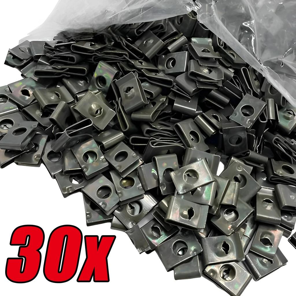 Car Moto U-Type Metal Screw Fastener Clips High Quality Anti-rust Protection Screws Buckle Iron Sheet Clip Auto Accessories