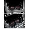 A Set Of 2 High-Quality Anti-Slip Elastic Long-Lasting Mats Made Of Real Carbon Fiber For In-Car Cup Holders