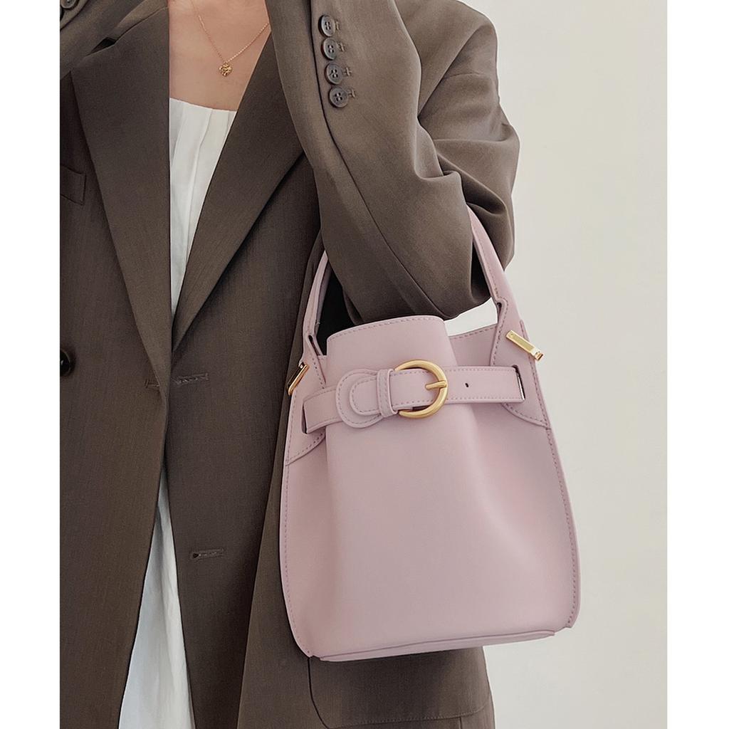 Skórzane Torby Worki Damskie Na Ramię Crossbody Zapięcie Na Sznurek Mała Komuterowa Rekreacyjna Torebka