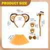 Monkey Ears and Tail Set Headdress Cosplay Props for Birthday Masquerade Holiday