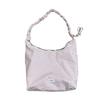 Spring New Dopamine Star Canvas Crossbody Bag for Women Korean Style Pleated Shoulder Handbag