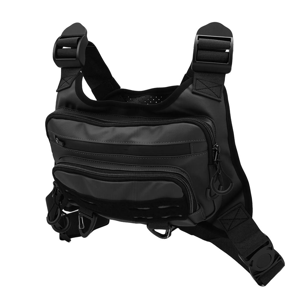 Men s Sports Chest Bag Running Mountaineering Portable Adjustable Large Capacity Breathable Quick dry Fabric Green One