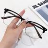 Ladies Fashion Trend Optical Spectacle Eyeglasses Half Frame Blue Light Blocking Computer Eyewear for Men Women