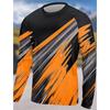 Fashion Men's Long Sleeve T-Shirt Outdoor Men's Running Tops Vertical Stripes Gym Top Spring Autumn Quick-Drying Men's Clothing