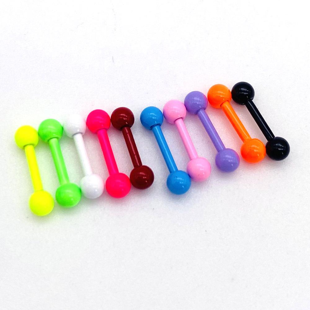Multi-color Stainless Steel Cartilage Barbell Stud Earrings