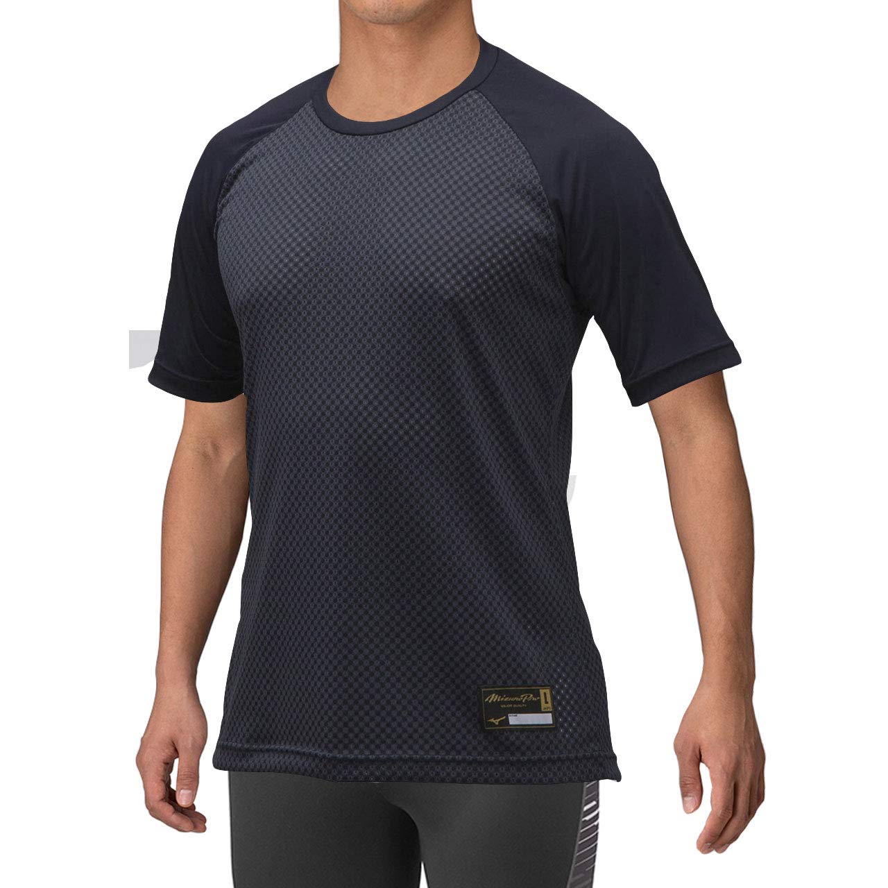 

Mizuno Mizuno Pro KUGEKI Baseball Low Short Size Medium Undershirt, Neck, Sleeve, Unisex, Navy, 12JA9P0214,