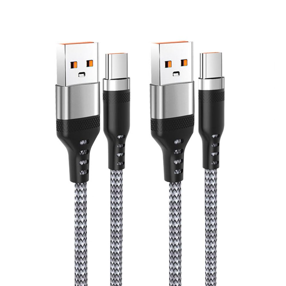 Long USB C Cable [2-Pack, 10ft] 3A Fast Charging, USB A To Type C Charger Cord Nylon Braided Compatible with Samsung Galaxy S20 S10 S9 S8 Plus S10E,