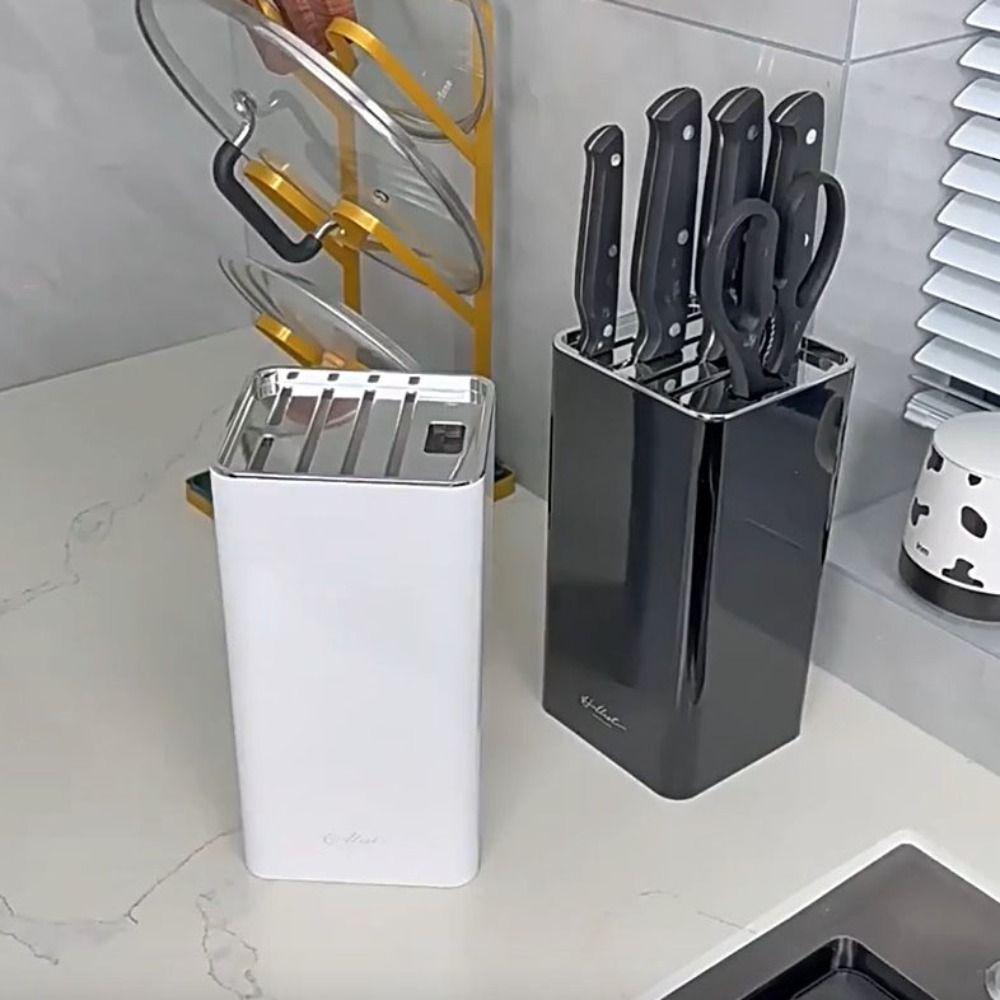 with Anti-slip Mat Knives Stand Plastic Knives Storage Box Household Inserted Knives Holder  Desk