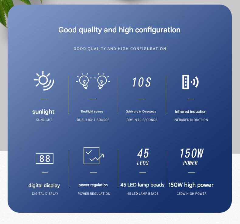 LED Nail Lamp LED MAX Manicure Lamp 45 LEDs UV For Nails Curing Nail Polish LED Nail Lamp Gel Dryer Lamps Nail Tools