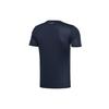 Li Ning T Shirts Men's Ink Blue Crew Neck Moderate Straight Fit ATSQ333-3