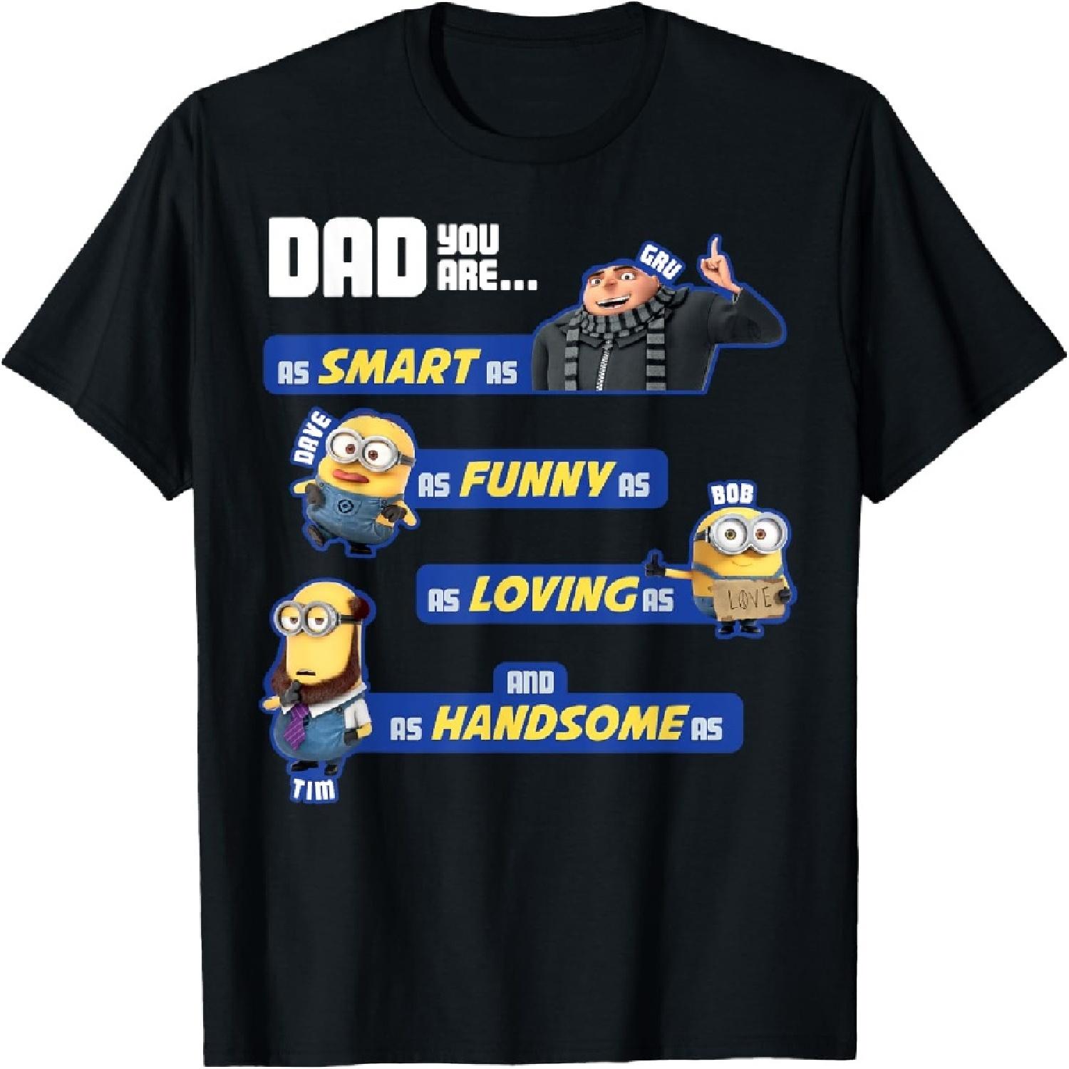Гадкий Я Миньоны Потрясающие Качества Папы Графическая Футболка Футболка XXXXXL разноцветный