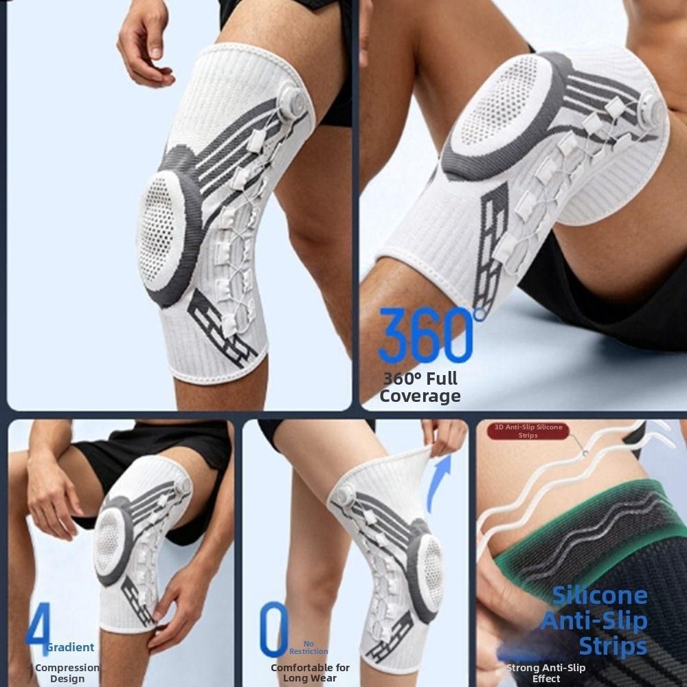 Elastische Sport-Kniebandage Dünne Kniebandage Unterstützung Unisex Knopf Kniepolster Laufen