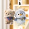 Dressed Cartoon Stuffed Doll Fluffy Plush Hanging Doll Amusing Plush Keychain  Bag Ornament