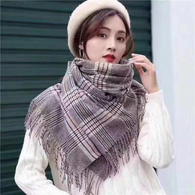 Damen Imitationskaschmirschal - Herbst/Winter Britisches Karomuster, Dick, Warm, Modischer Schal