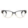 Versace Brand logo design metal cat eye optical glasses women's black 65979841 VE13181433-Black 53