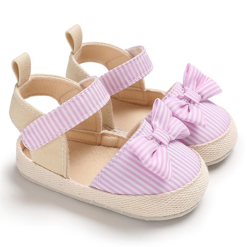 

Adorable Baby Girl s Princess Sandals with Bowknot - Non-Slip, Breathable Fabric for Spring/Summer Casual Wear 20 рожевий