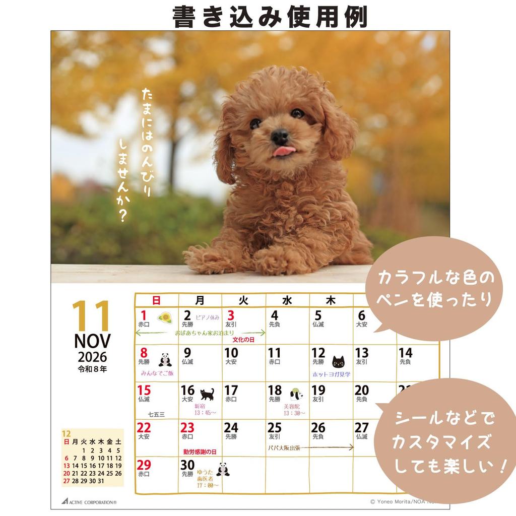 Active Corporation 2026 Desk Little Starts January 2026 Calendar, Dog, 26ACL-536,