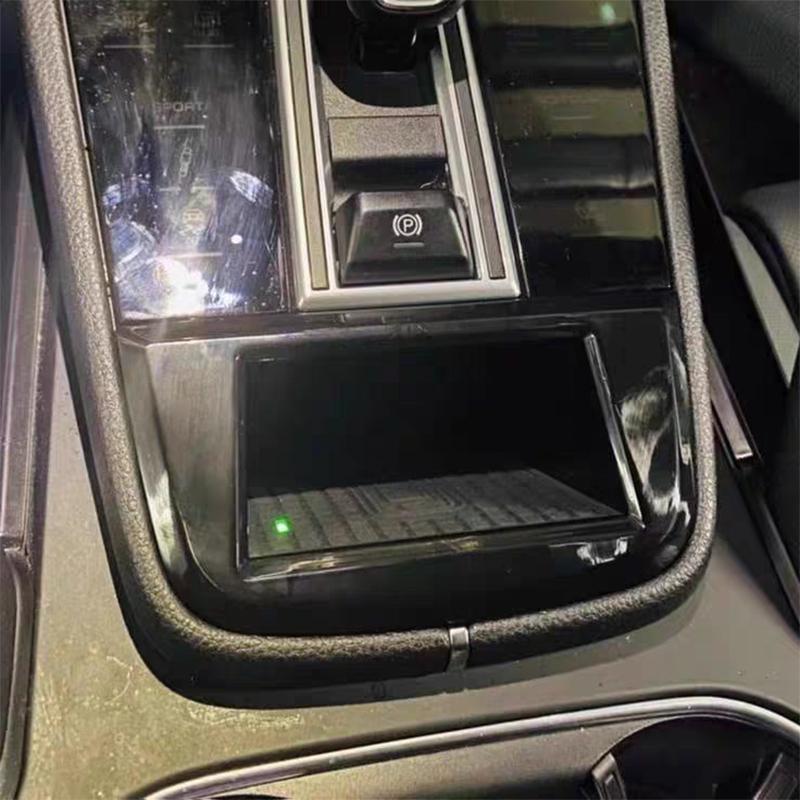 15W Car wireless charger center console phone charger charging pad plate charging holder for Porsche Cayenne 2015-