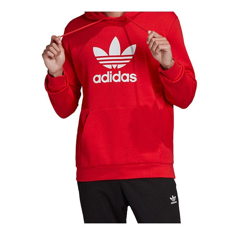 Adidas Originals Trefoil Hoodie With Drawstring Men Hoodies Bright-Pink Fluorescent FM3783