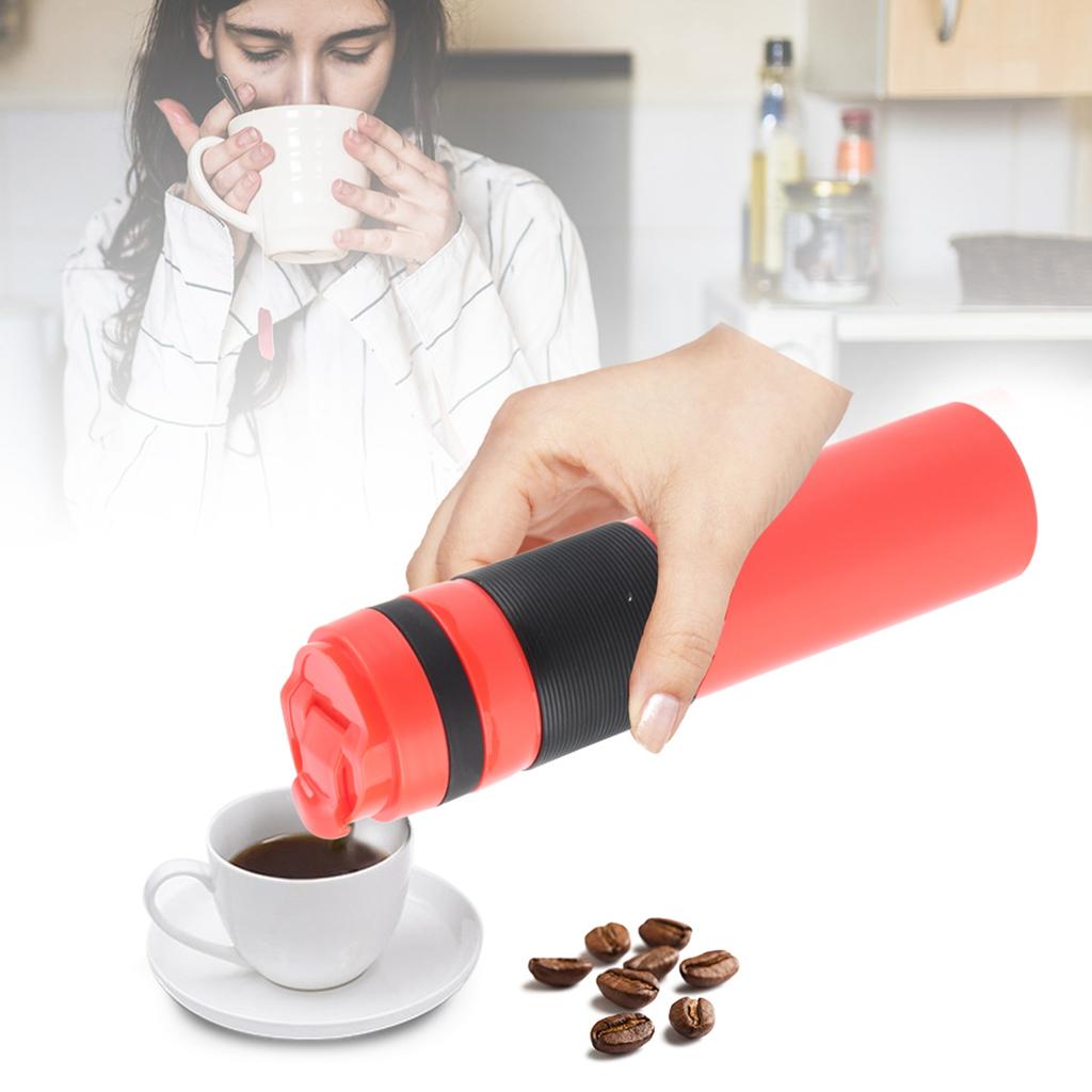 350ml Portable Coffee Press Bottle Tea Coffee Maker Drinking Water Cup for Travelling Black