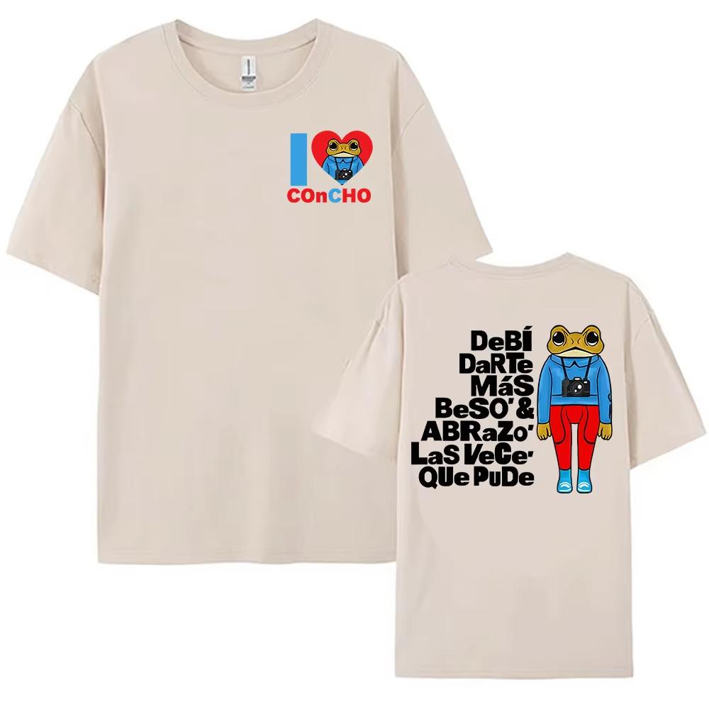 I Love Concho DTMF Printing T-shirt Bad Bunny Debí Tirar Más Fotos Tshirts 2025 Album Graphic Fashion Tee-shirt Women Clothes