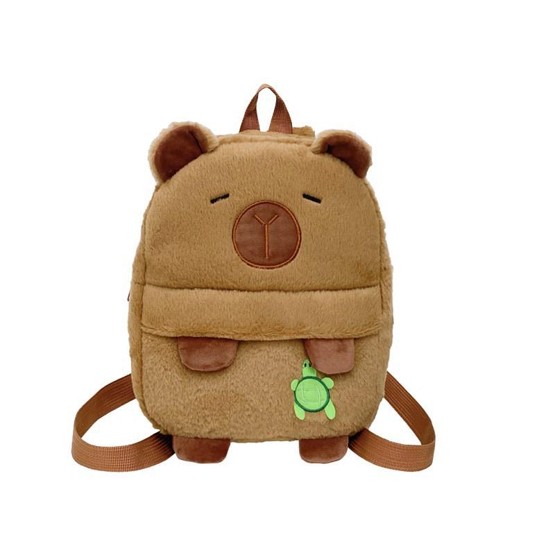 2025 Capybara Plush Backpack: Cute, Versatile, Furry Bag for Women and Students
