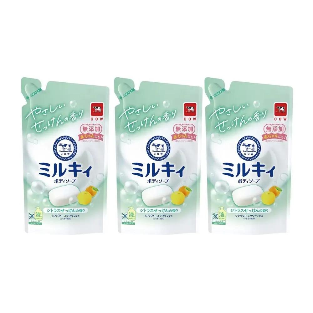 Cow Brand Молочко для тела с ароматом цитрусового мыла, сменный блок 360 мл (3 упаковки) Мыло для тела
